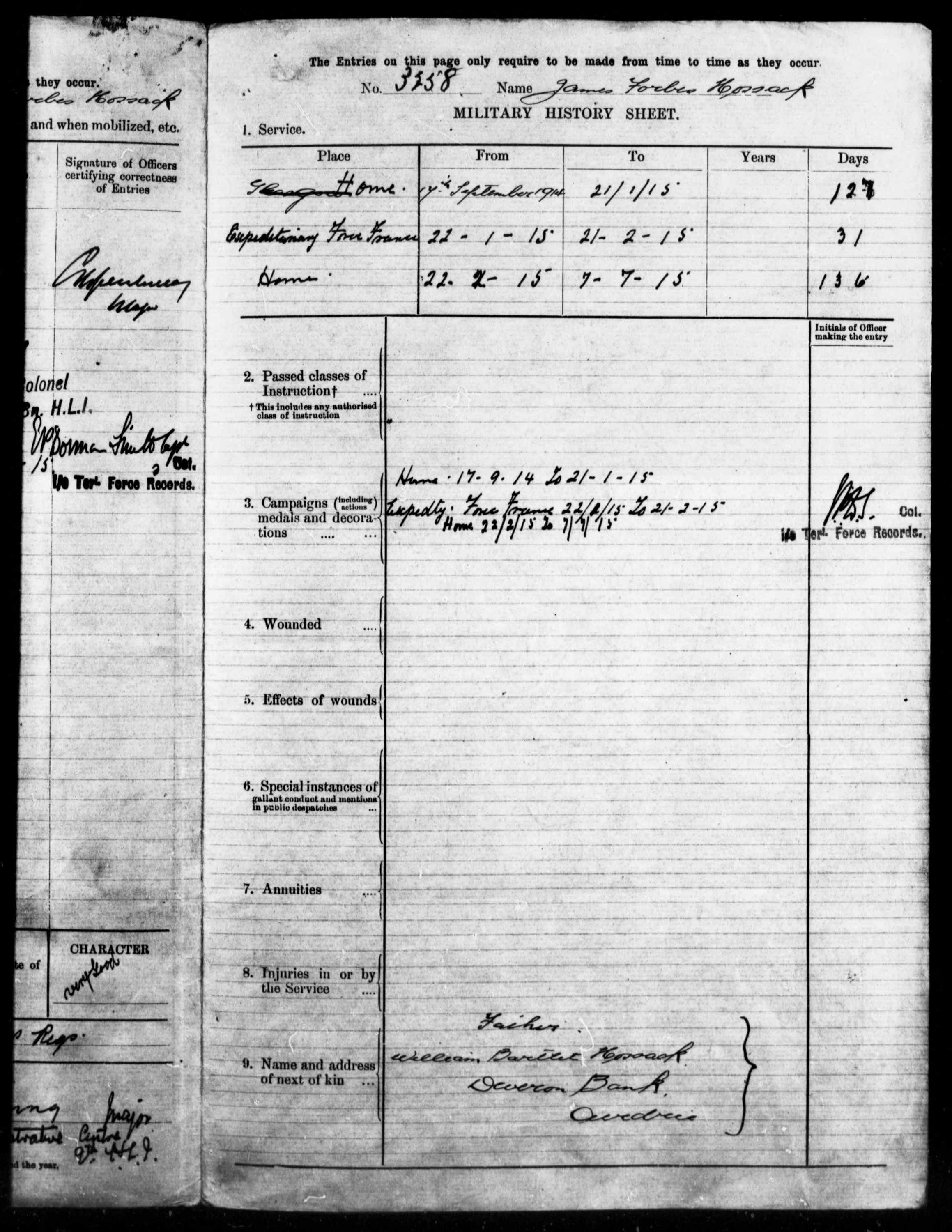 British Army WWI Pension Records 1914-1920